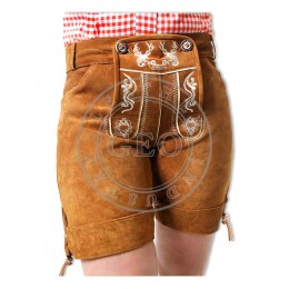 Beautiful High Quality Women Fashion Leather Lederhosen Dress